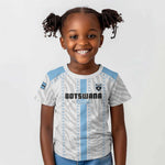Custom Botswana Football Kid T shirt Botswana Rising Again - Blue LT15