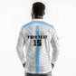 Custom Botswana Football Long Sleeve Polo Shirt Botswana Rising Again - Blue - African Pride