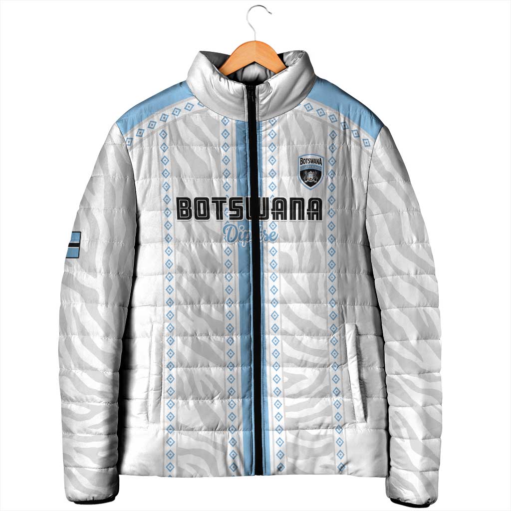 Custom Botswana Football Padded Jacket Botswana Rising Again - Blue - African Pride