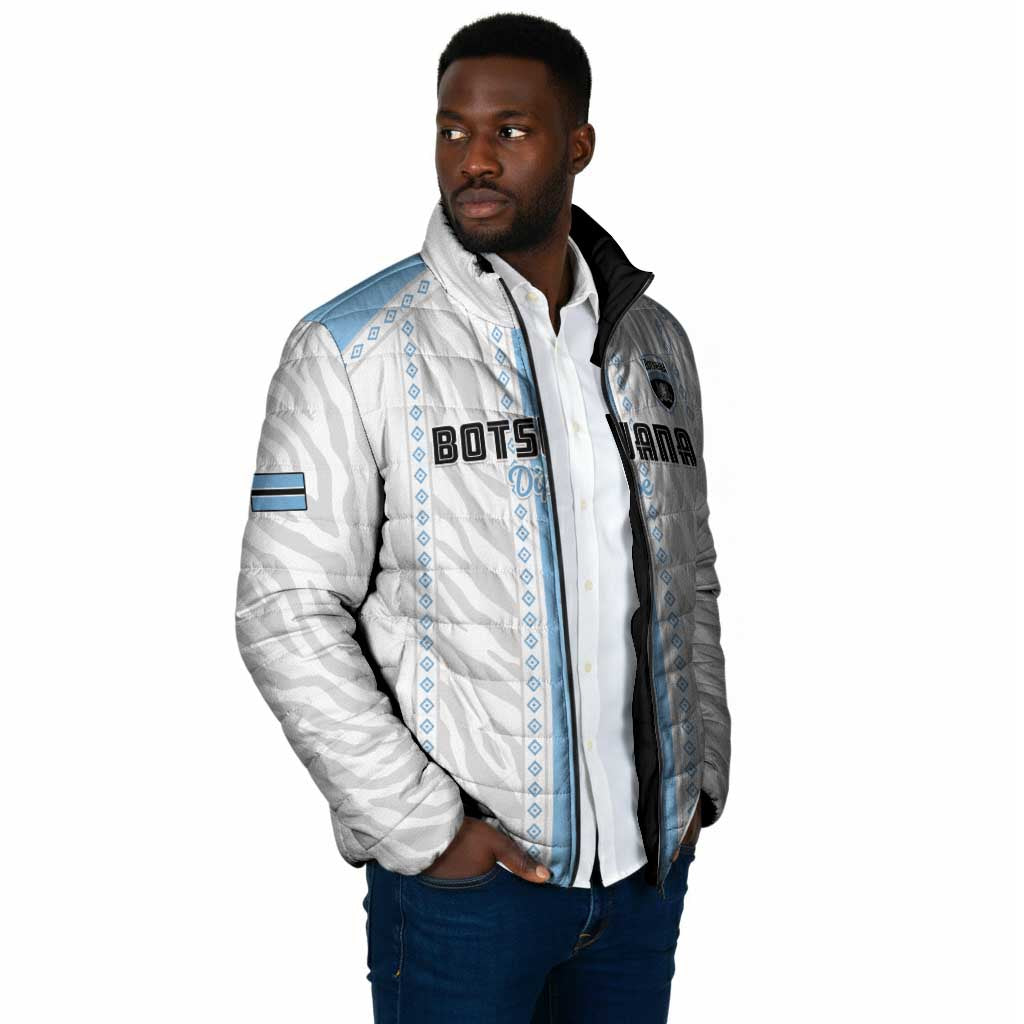 Custom Botswana Football Padded Jacket Botswana Rising Again - Blue - African Pride