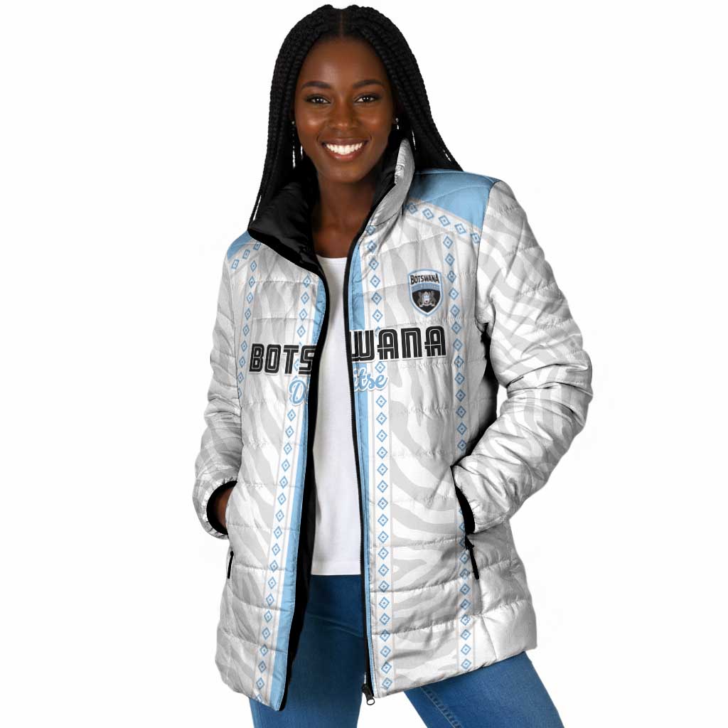 Custom Botswana Football Padded Jacket Botswana Rising Again - Blue - African Pride