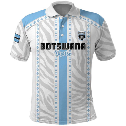 Custom Botswana Football Polo Shirt Botswana Rising Again - Blue LT15