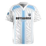 Custom Botswana Football Rugby Jersey Botswana Rising Again - Blue LT15