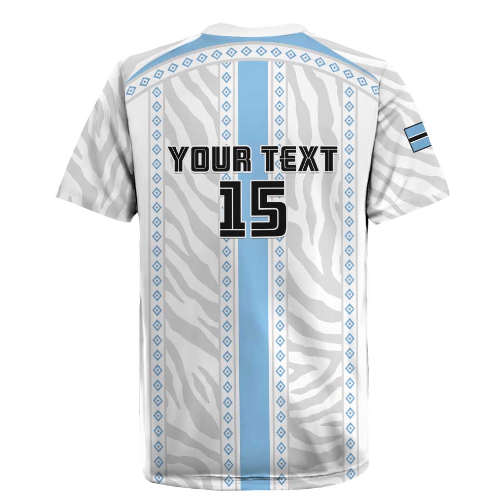 Custom Botswana Football Rugby Jersey Botswana Rising Again - Blue LT15