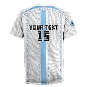 Custom Botswana Football Rugby Jersey Botswana Rising Again - Blue LT15
