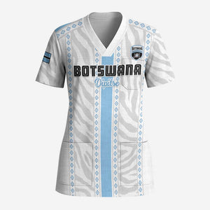 Custom Botswana Football Scrub Top Botswana Rising Again - Blue - African Pride