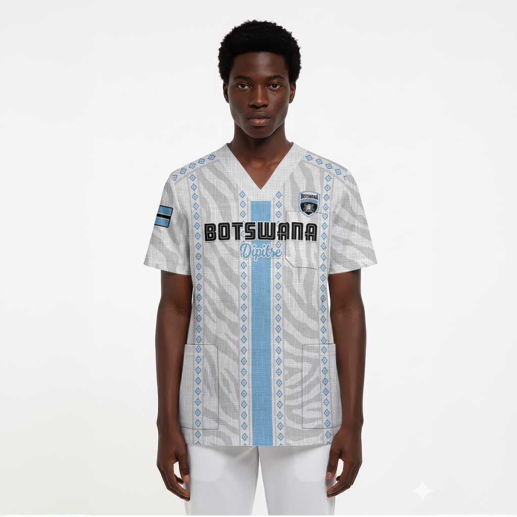 Custom Botswana Football Scrub Top Botswana Rising Again - Blue - African Pride