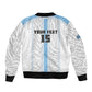 Custom Botswana Football Sleeve Zip Bomber Jacket Botswana Rising Again - Blue - African Pride
