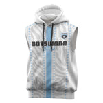 Custom Botswana Football Sleeveless Hoodie Botswana Rising Again - Blue - African Pride