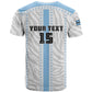 Custom Botswana Football T shirt Botswana Rising Again - Blue LT15