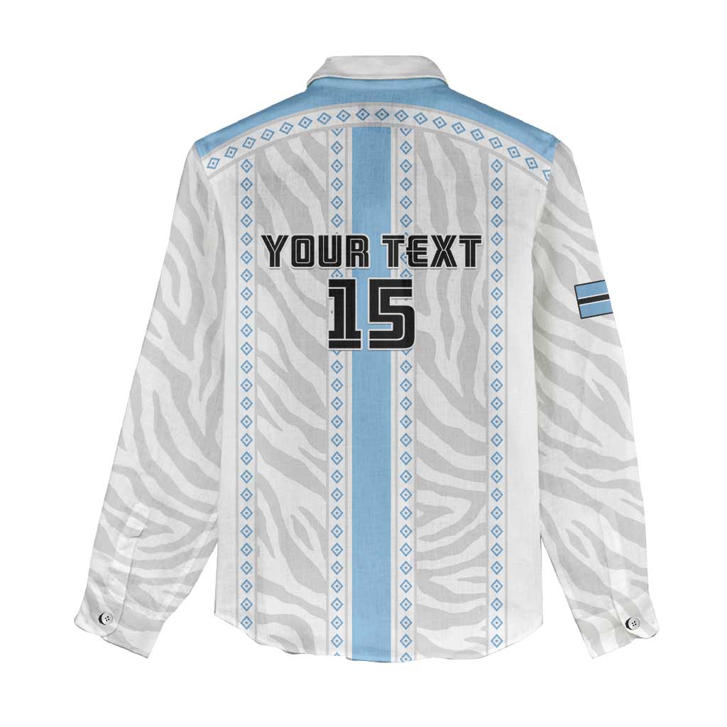 Custom Botswana Football Women Casual Shirt Botswana Rising Again - Blue - African Pride