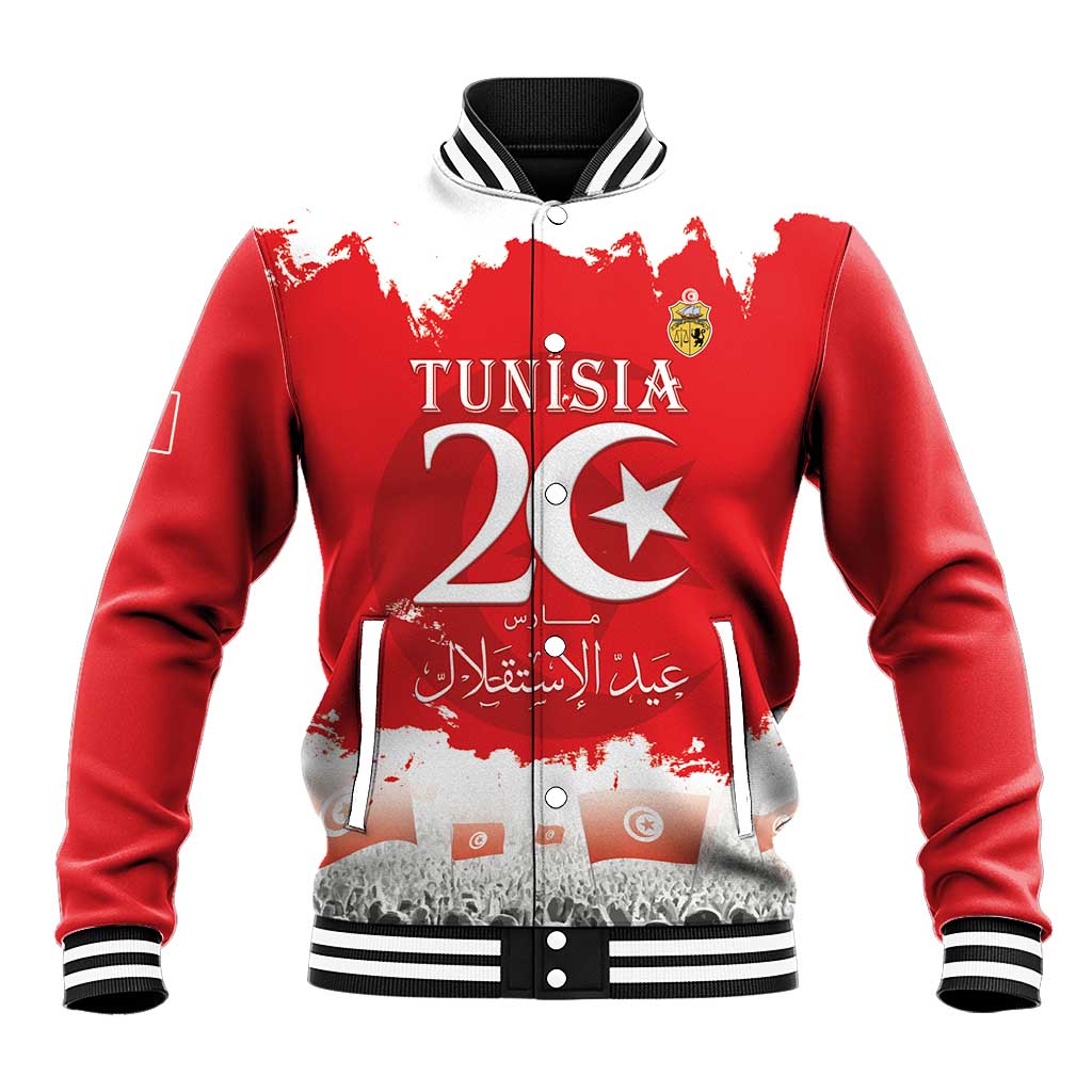 Personalized Afro Tunisia Baseball Jacket Happy 69th Anniversary Independence