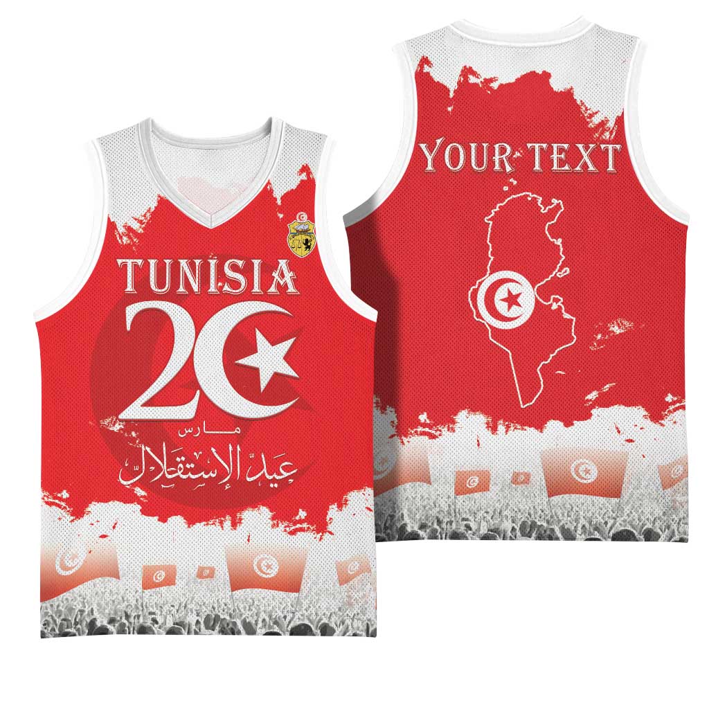 Personalized Afro Tunisia Basketball Jersey Happy 69th Anniversary Independence LT15