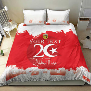 Personalized Afro Tunisia Bedding Set Happy 69th Anniversary Independence