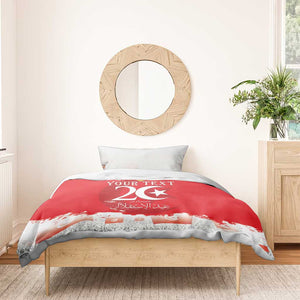 Personalized Afro Tunisia Bedding Set Happy 69th Anniversary Independence