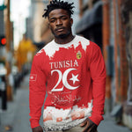 Personalized Afro Tunisia Long Sleeve Shirt Happy 69th Anniversary Independence