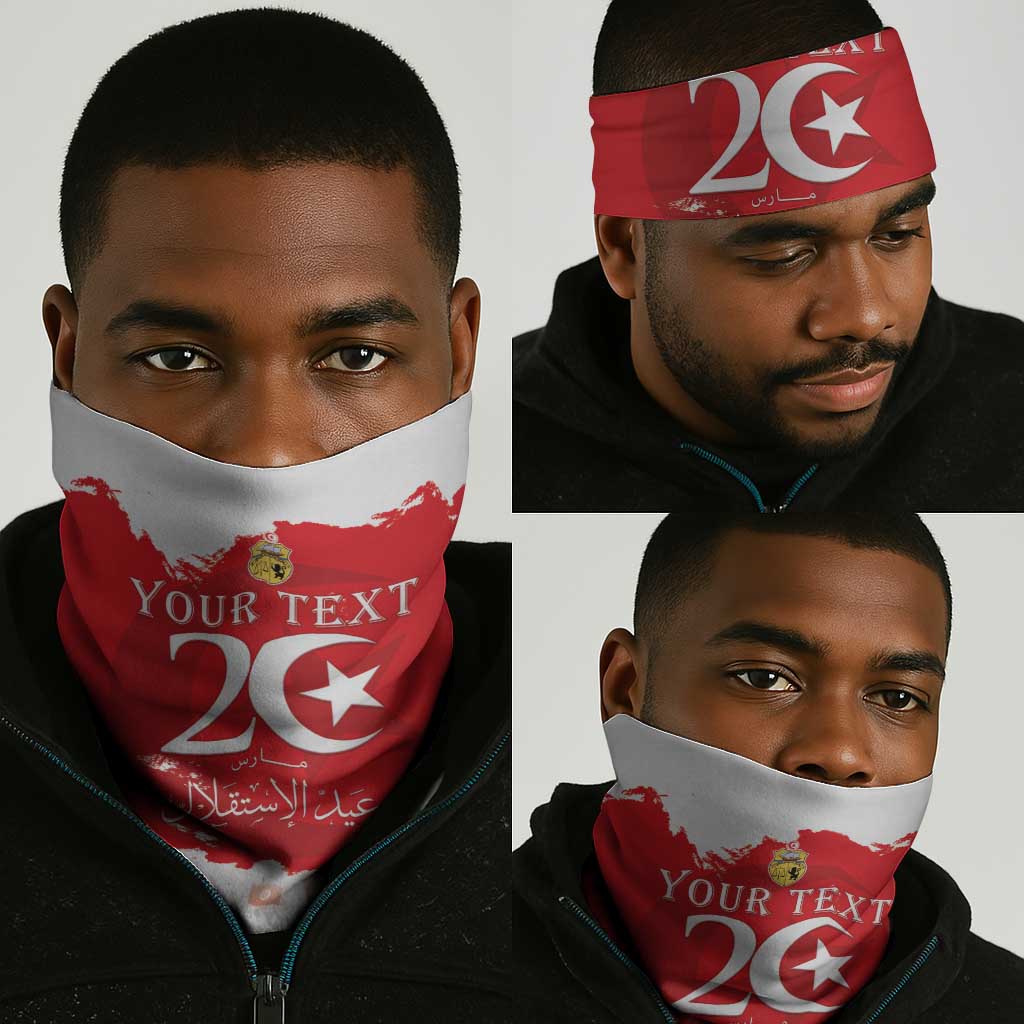 Personalized Afro Tunisia Neck Gaiter Happy 69th Anniversary Independence LT15