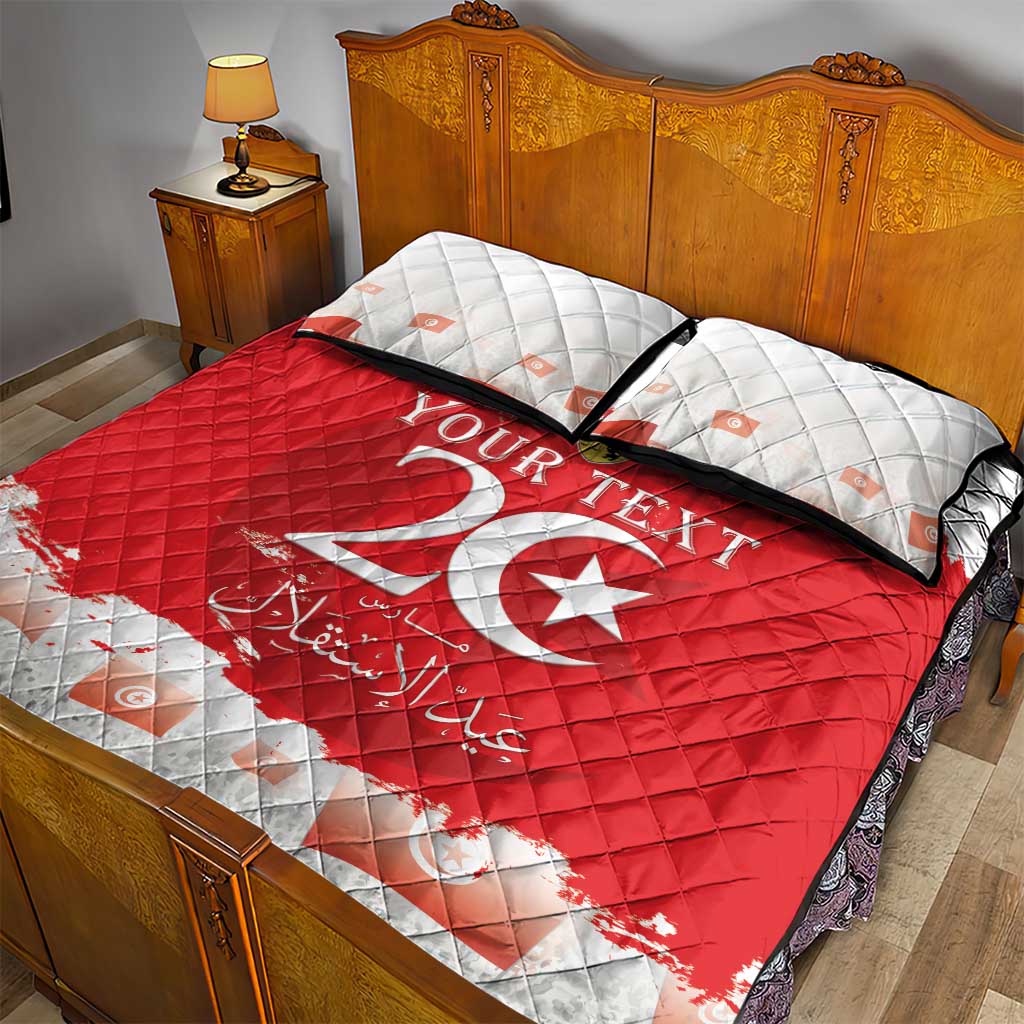 Personalized Afro Tunisia Quilt Bed Set Happy 69th Anniversary Independence