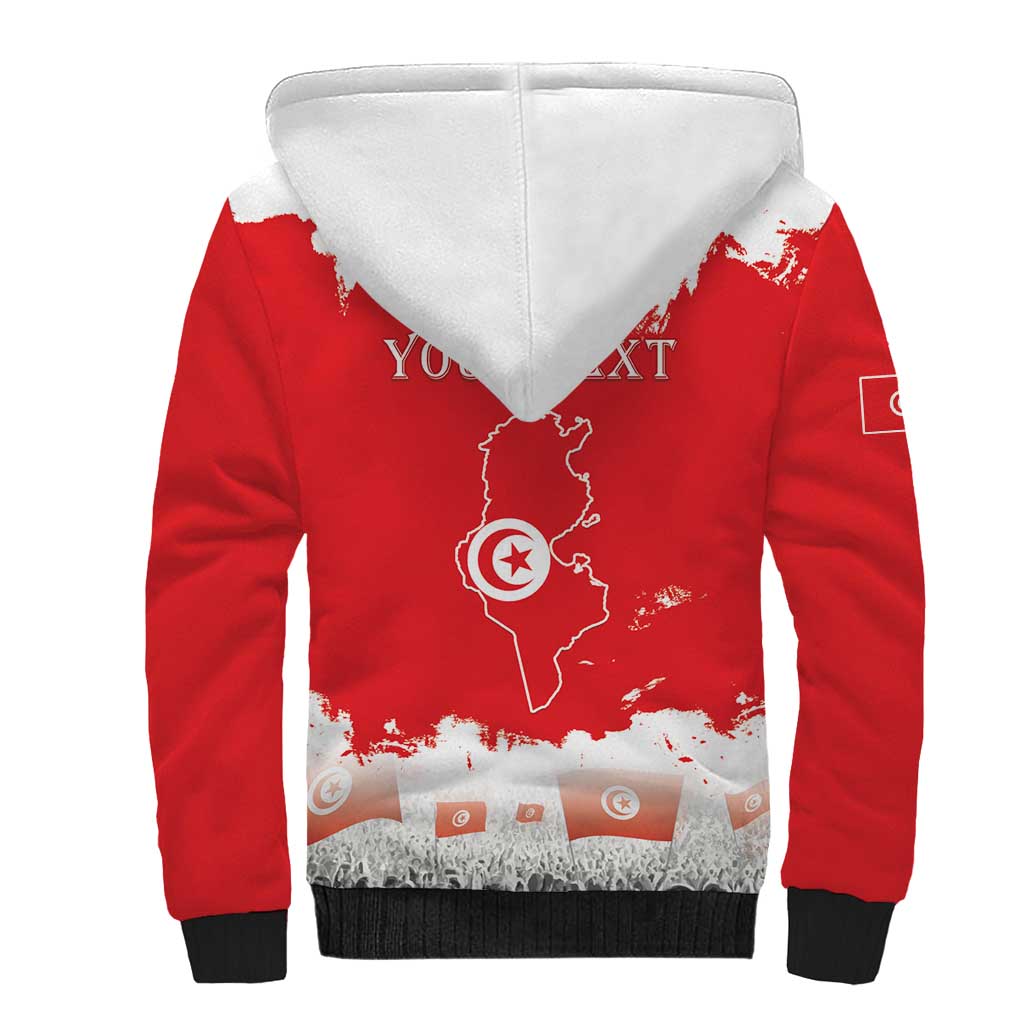 Personalized Afro Tunisia Sherpa Hoodie Happy 69th Anniversary Independence