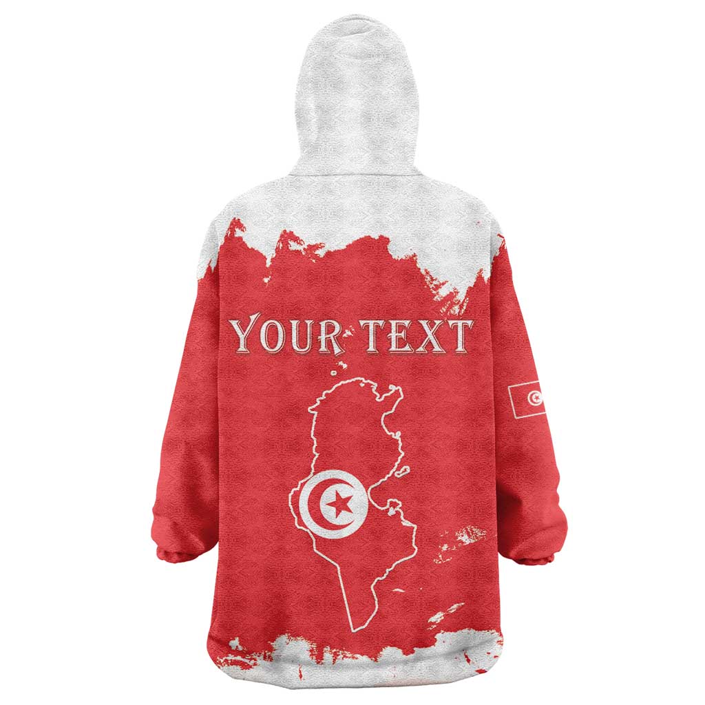 Personalized Afro Tunisia Wearable Blanket Hoodie Happy 69th Anniversary Independence