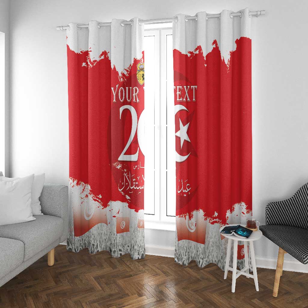 Personalized Afro Tunisia Window Curtain Happy 69th Anniversary Independence