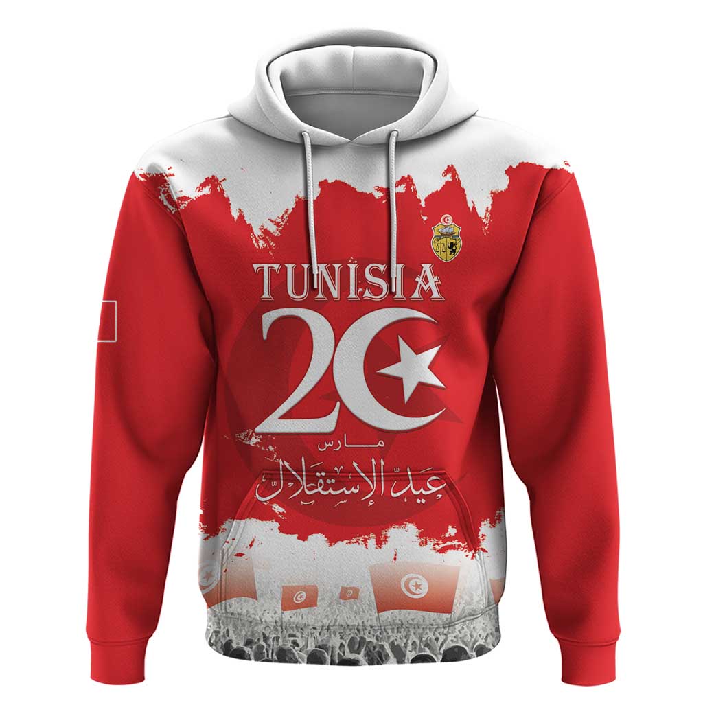 Personalized Afro Tunisia Zip Hoodie Happy 69th Anniversary Independence
