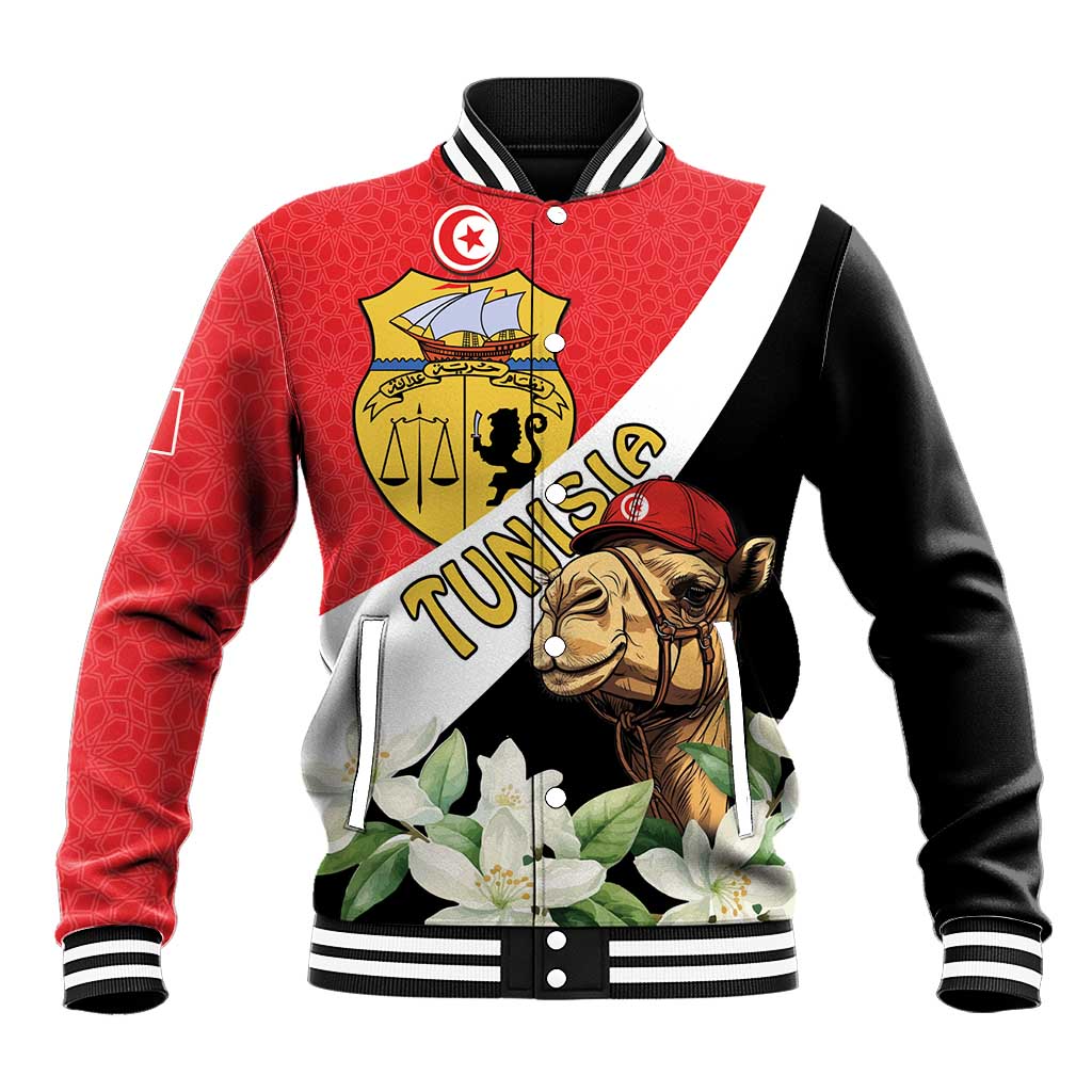 Personalized Afro Tunisia Baseball Jacket Camelus Dromedarius With Jasmine