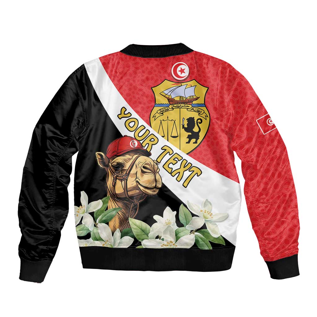 Personalized Afro Tunisia Bomber Jacket Camelus Dromedarius With Jasmine