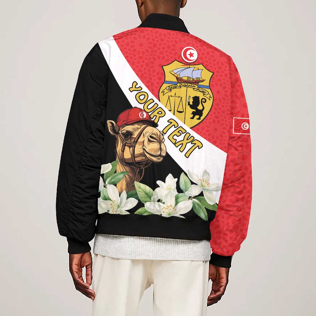 Personalized Afro Tunisia Bomber Jacket Camelus Dromedarius With Jasmine