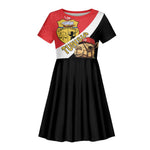 Personalized Afro Tunisia Kid Short Sleeve Dress Camelus Dromedarius With Jasmine