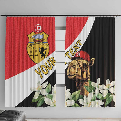 Personalized Afro Tunisia Window Curtain Camelus Dromedarius With Jasmine