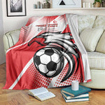 Custom Tunisia Football Blanket Go Eagles of Carthage