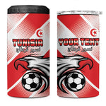 Custom Tunisia Football 4 in 1 Can Cooler Tumbler Go Eagles of Carthage