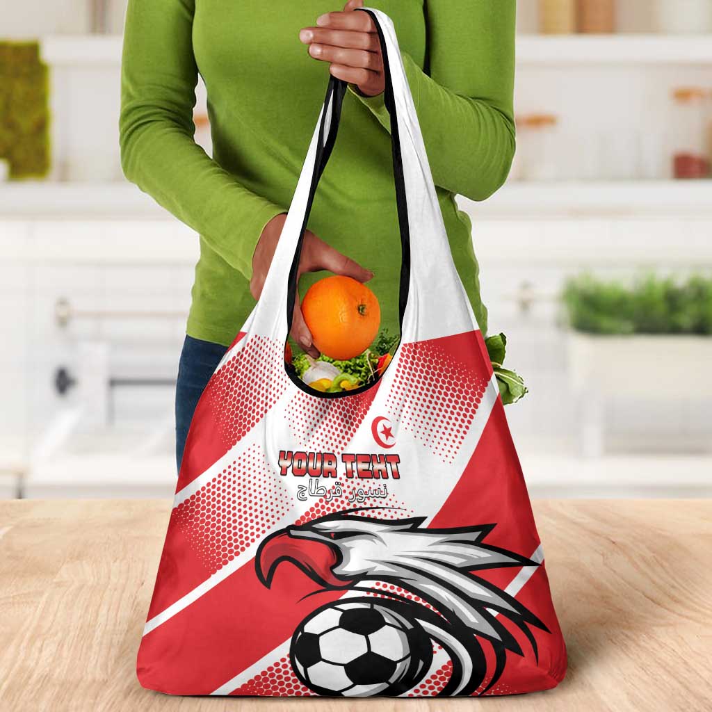 Custom Tunisia Football Grocery Bag Go Eagles of Carthage