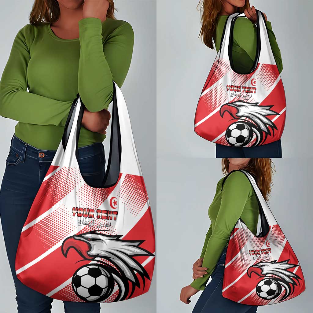 Custom Tunisia Football Grocery Bag Go Eagles of Carthage