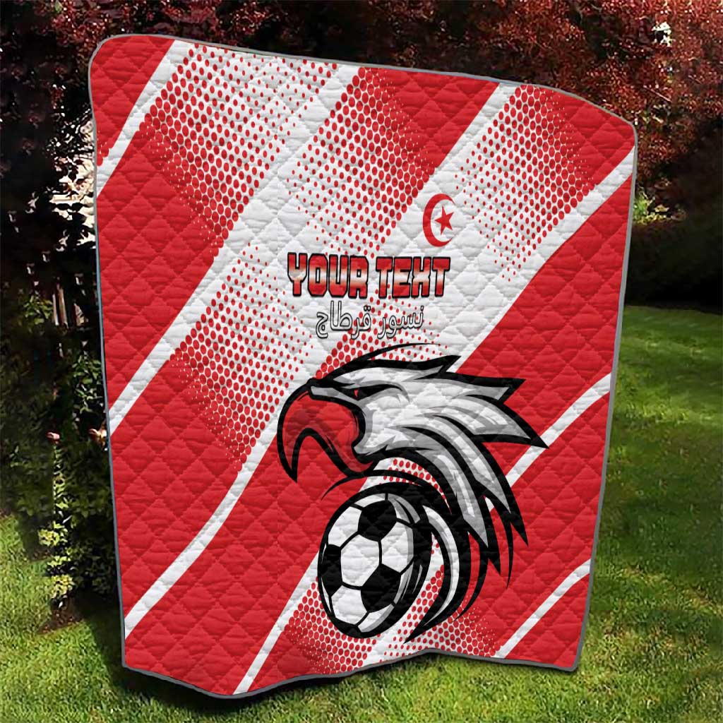 Custom Tunisia Football Quilt Go Eagles of Carthage