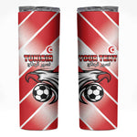 Custom Tunisia Football Skinny Tumbler Go Eagles of Carthage