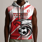 Custom Tunisia Football Sleeveless Zip Hoodie Go Eagles of Carthage - African Pride