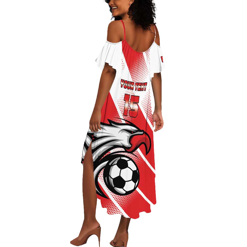 Custom Tunisia Football Summer Maxi Dress Go Eagles of Carthage