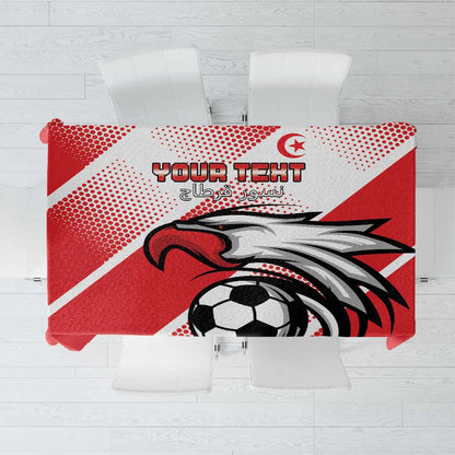 Custom Tunisia Football Tablecloth Go Eagles of Carthage