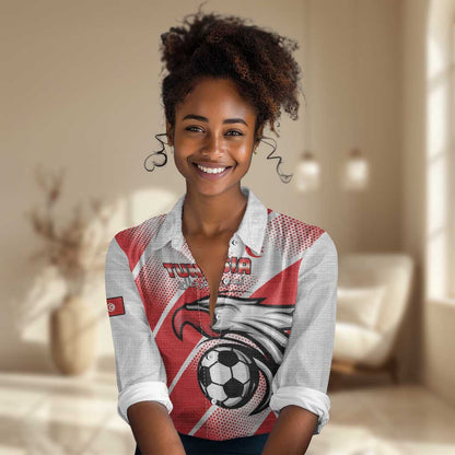 Custom Tunisia Football Women Casual Shirt Go Eagles of Carthage LT15