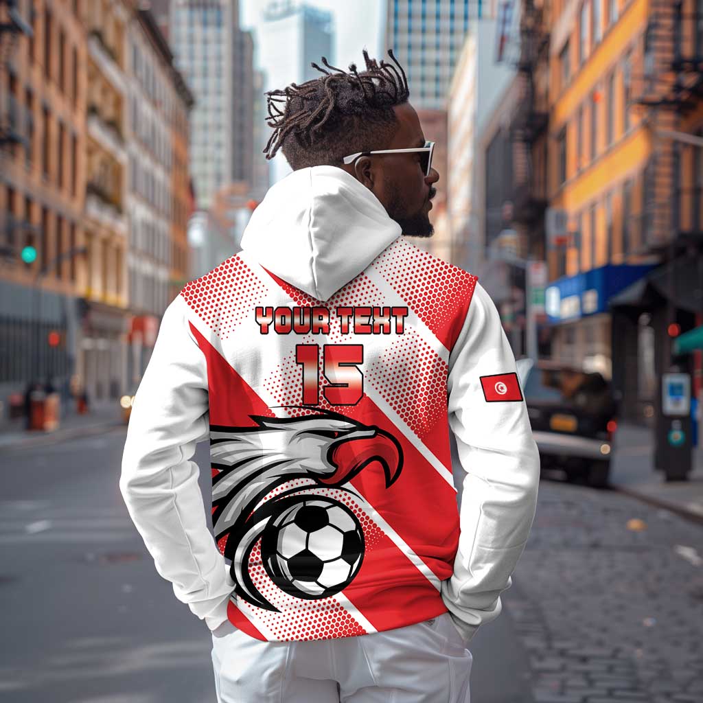 Custom Tunisia Football Zip Hoodie Go Eagles of Carthage