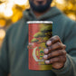 Afro Senegal Independence Day 4 in 1 Can Cooler Tumbler 65th Anniversary - Kente Pattern