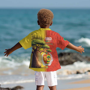 Afro Senegal Independence Day Kid Hawaiian Shirt 65th Anniversary - Kente Pattern