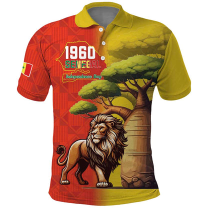 Afro Senegal Independence Day Polo Shirt 65th Anniversary - Kente Pattern
