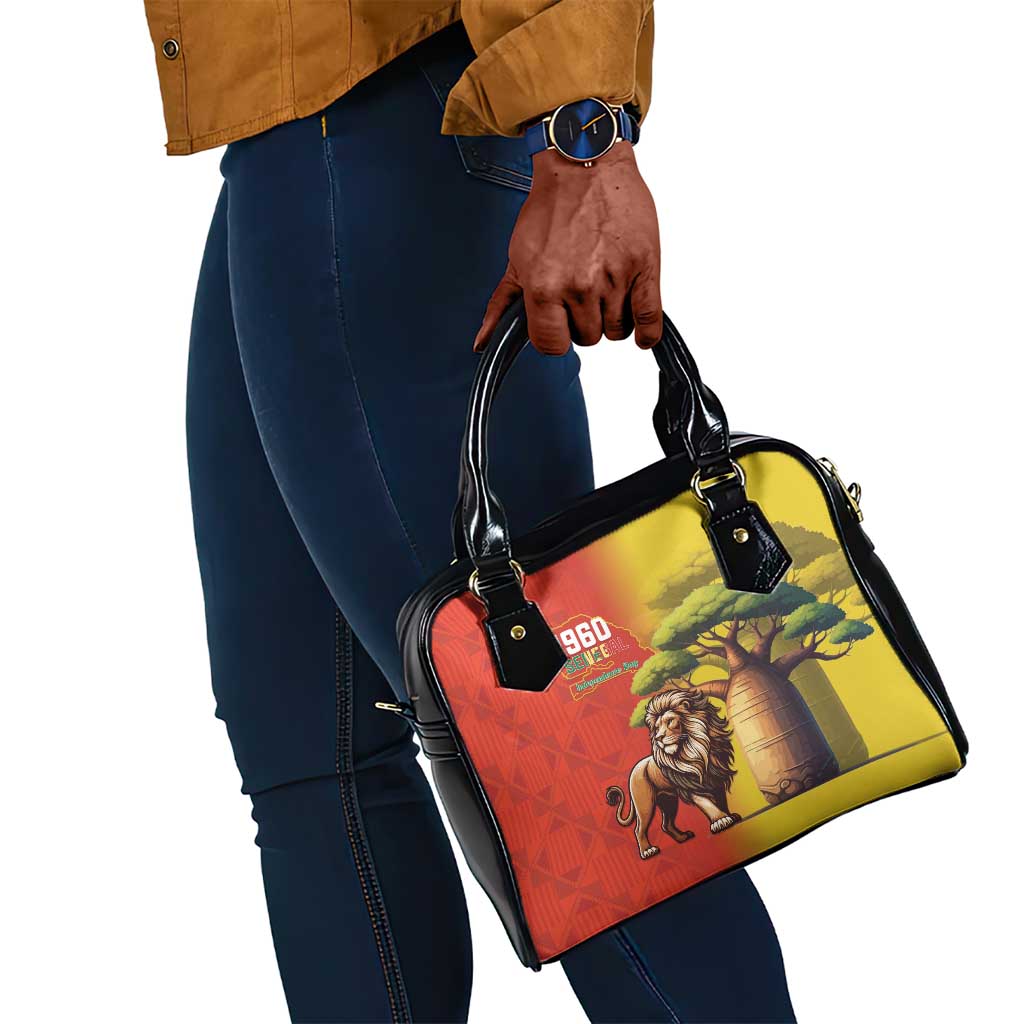 Afro Senegal Independence Day Shoulder Handbag 65th Anniversary - Kente Pattern