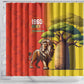 Afro Senegal Independence Day Shower Curtain 65th Anniversary - Kente Pattern