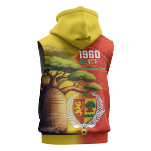 Afro Senegal Independence Day Sleeveless Hoodie 65th Anniversary - Kente Pattern - African Pride
