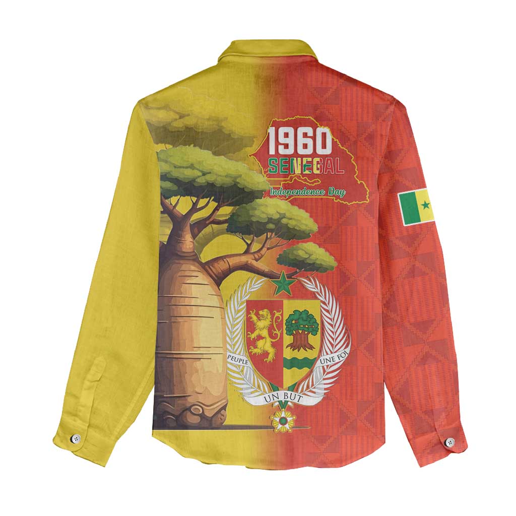 Afro Senegal Independence Day Women Casual Shirt 65th Anniversary - Kente Pattern LT15