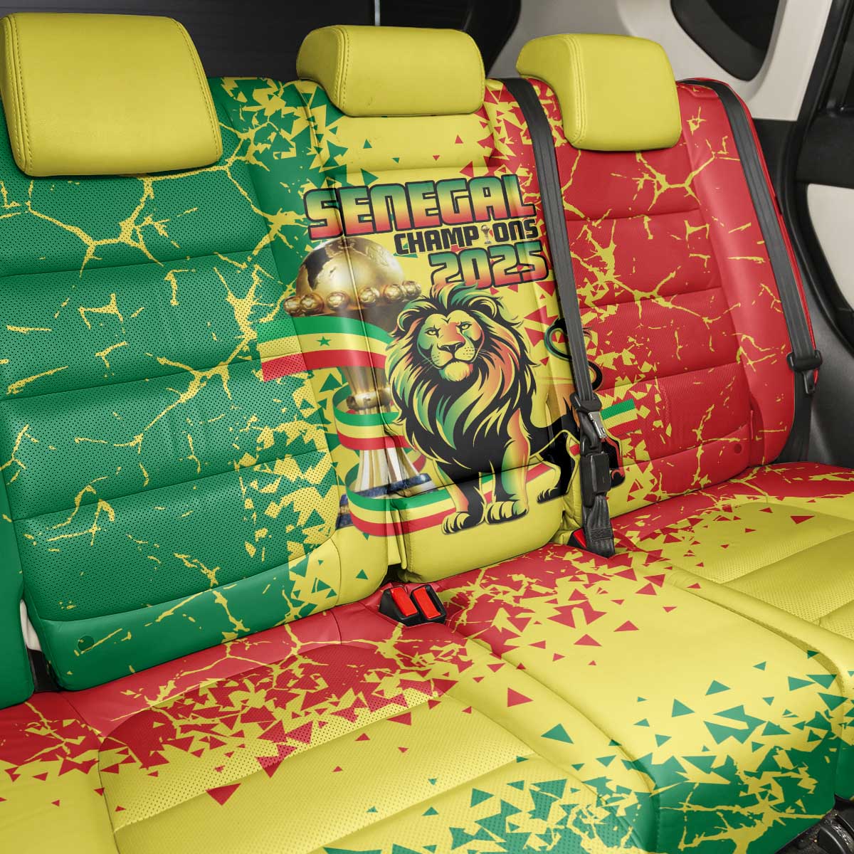Senegal Football Back Car Seat Cover We Are the Champions